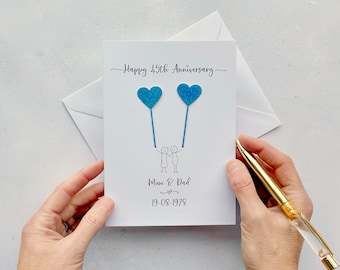 45th Anniversary card - Sapphire wedding anniversary
