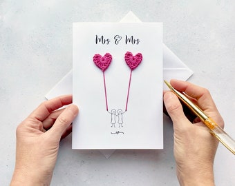 MRS & MRS wedding card - Same sex - Non personalised