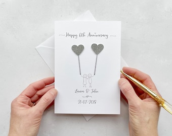 6th Anniversary card - Iron wedding anniversary