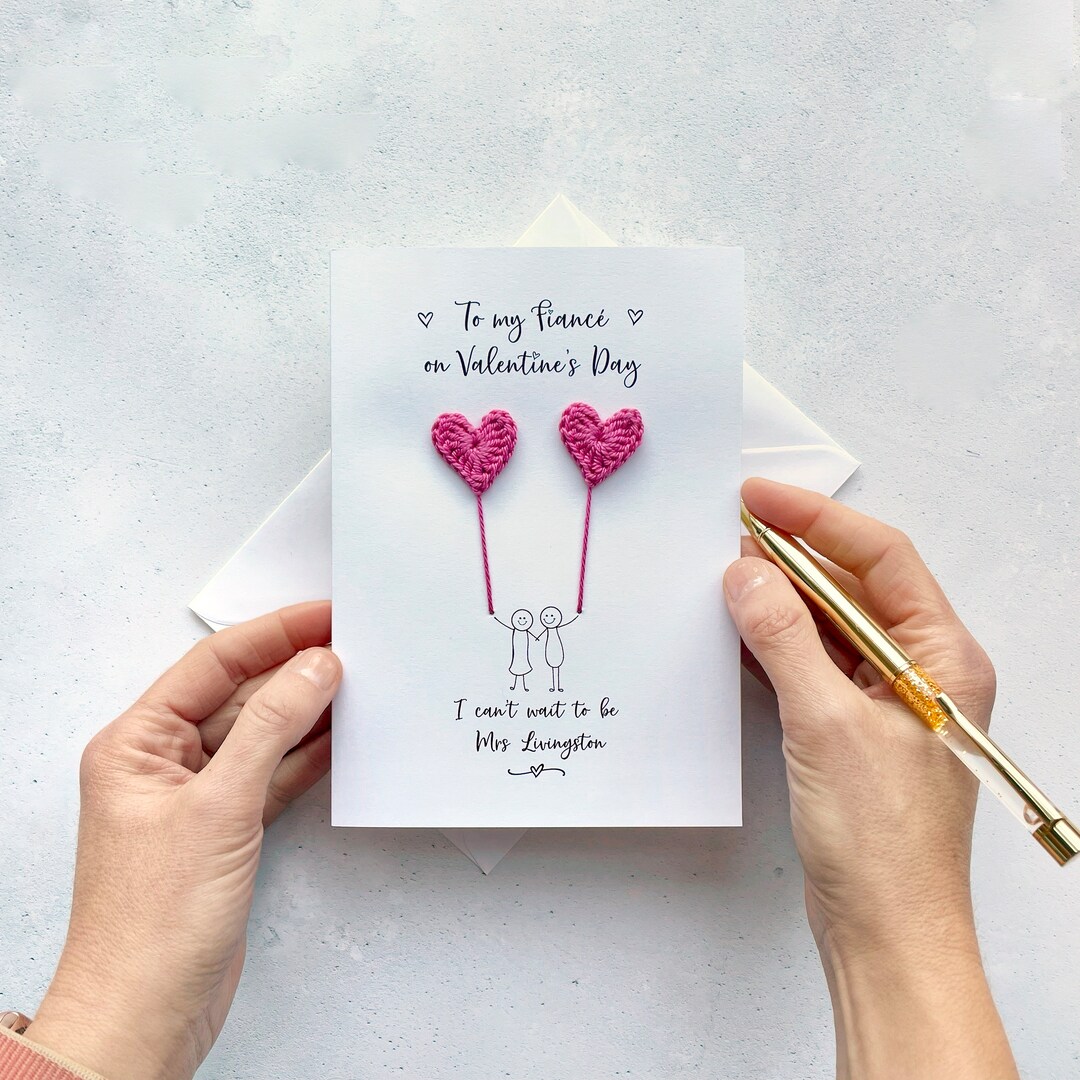 To My Fiancé on Valentine's Day Card Etsy