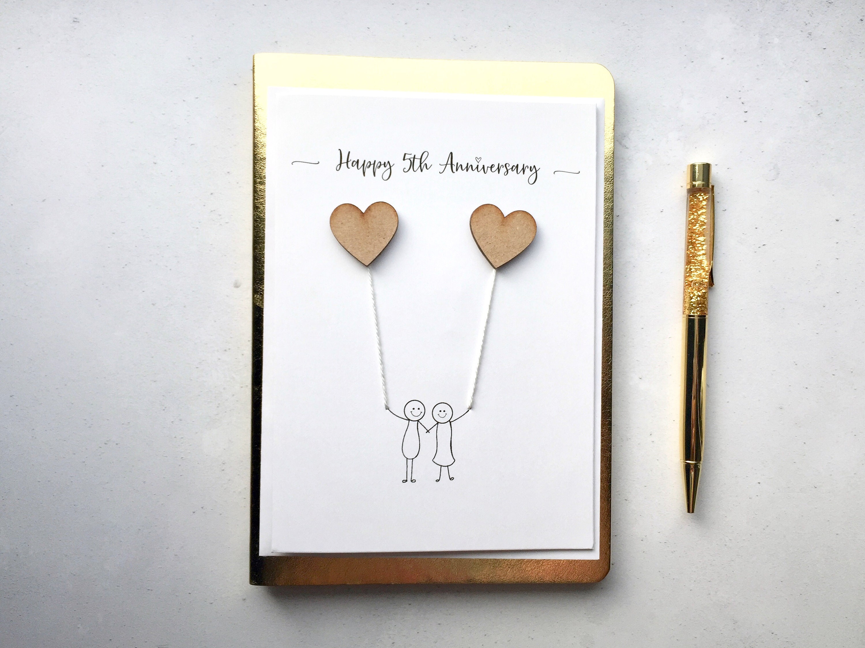 5th-anniversary-card-personalised-wood-wedding-anniversary-etsy-uk