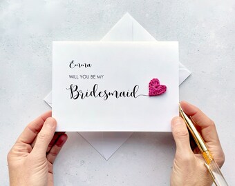 Will you be my Bridesmaid card - Can be personalised