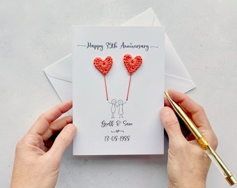 Personalised anniversary card (add any year)