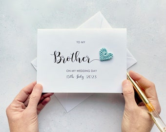 To my Brother on my wedding day card - To my Brother on your wedding day card