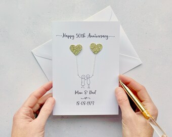 50th Anniversary card - Golden wedding anniversary