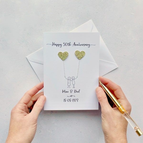 50th Anniversary card - Golden wedding anniversary