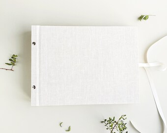 Instax wedding guestbook, linen guest album for Polaroid® photos, with pockets and note cards, Rustic wedding ideas, 2023 gift for a couple