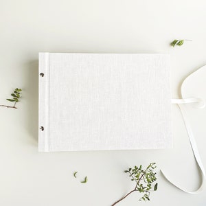 Instax wedding guestbook, linen guest album for Polaroid® photos, with pockets and note cards, Rustic wedding ideas, 2023 gift for a couple