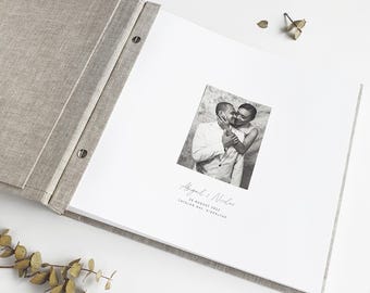 Minimalist Guest Book for Instax Mini, Polaroid Pictures | Memory Photo Album | Personalized Gift