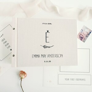 First Year Baby Memory Book, Modern Photo Album for Baby, Personalized Baby Shower Gift, The Story Of You Book