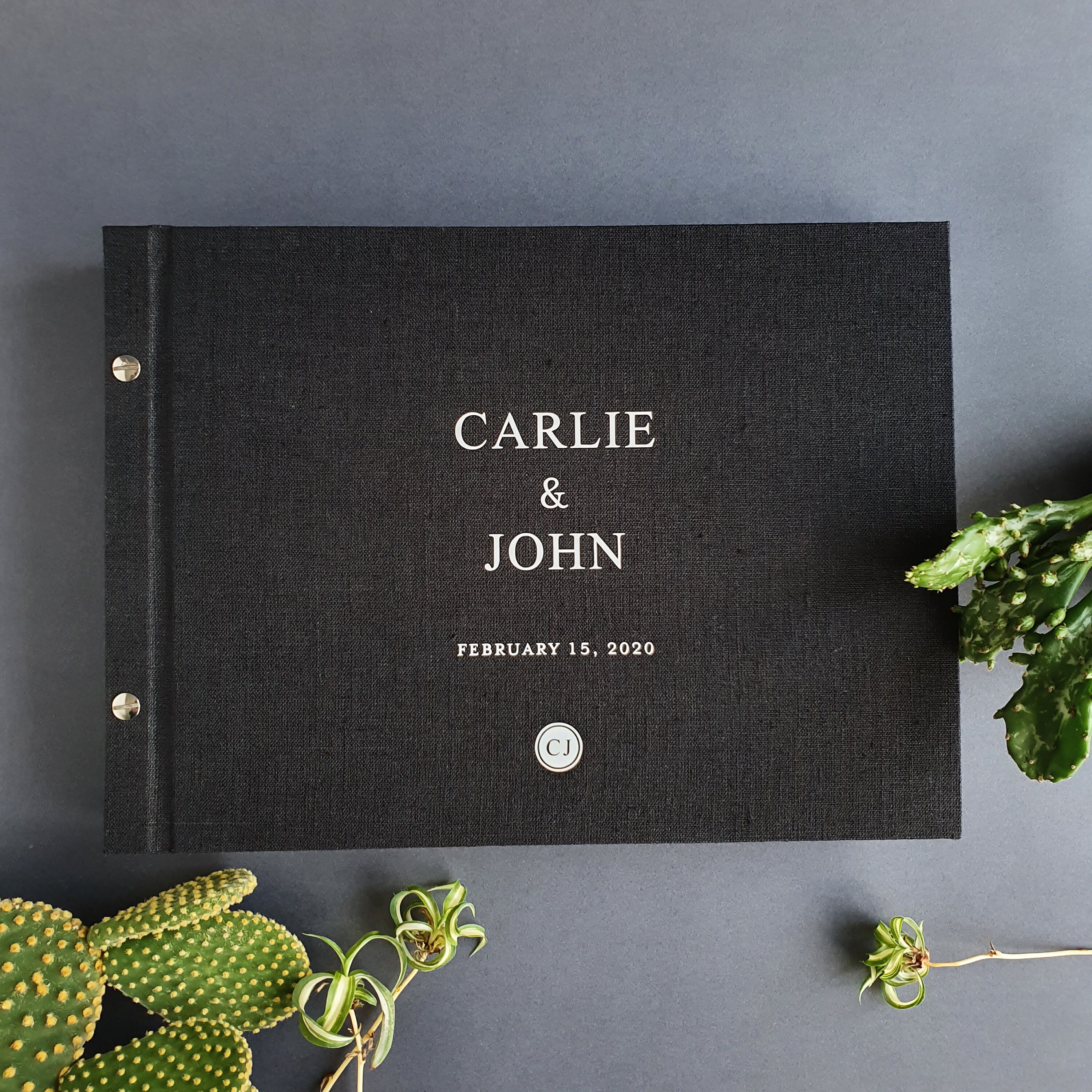 Black Guest Book With Pockets for Instax Photos Guest Album Etsy