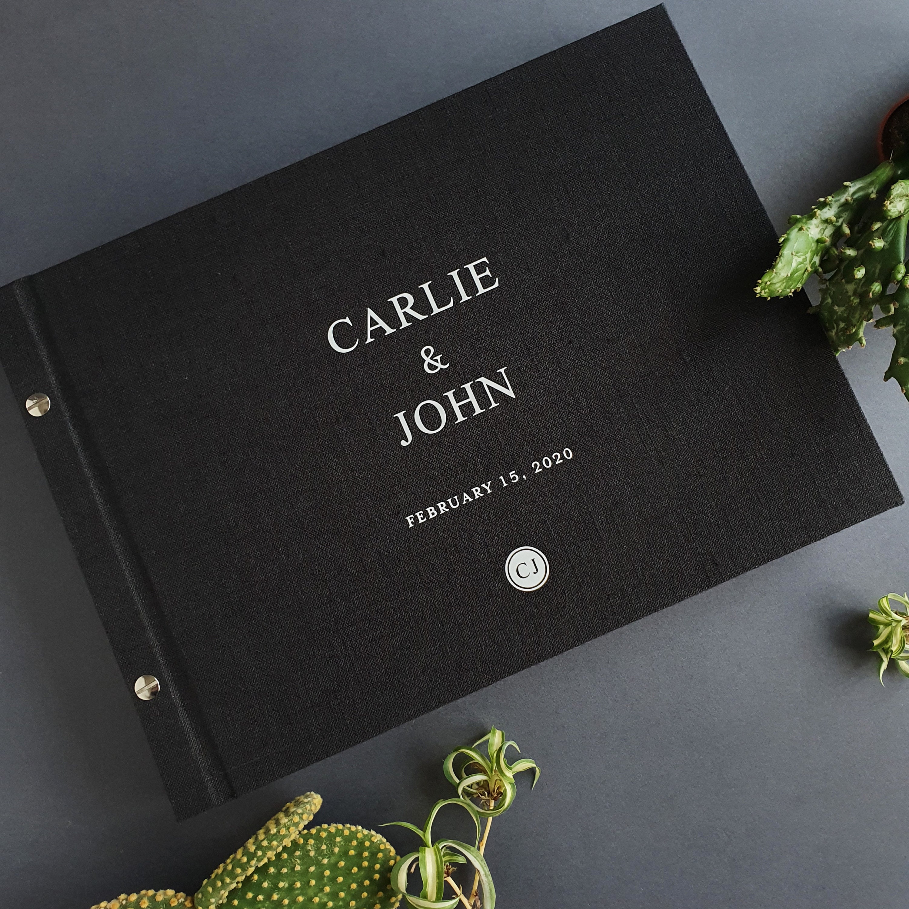 Black Guest Book With Pockets for Instax Photos Guest Album Etsy