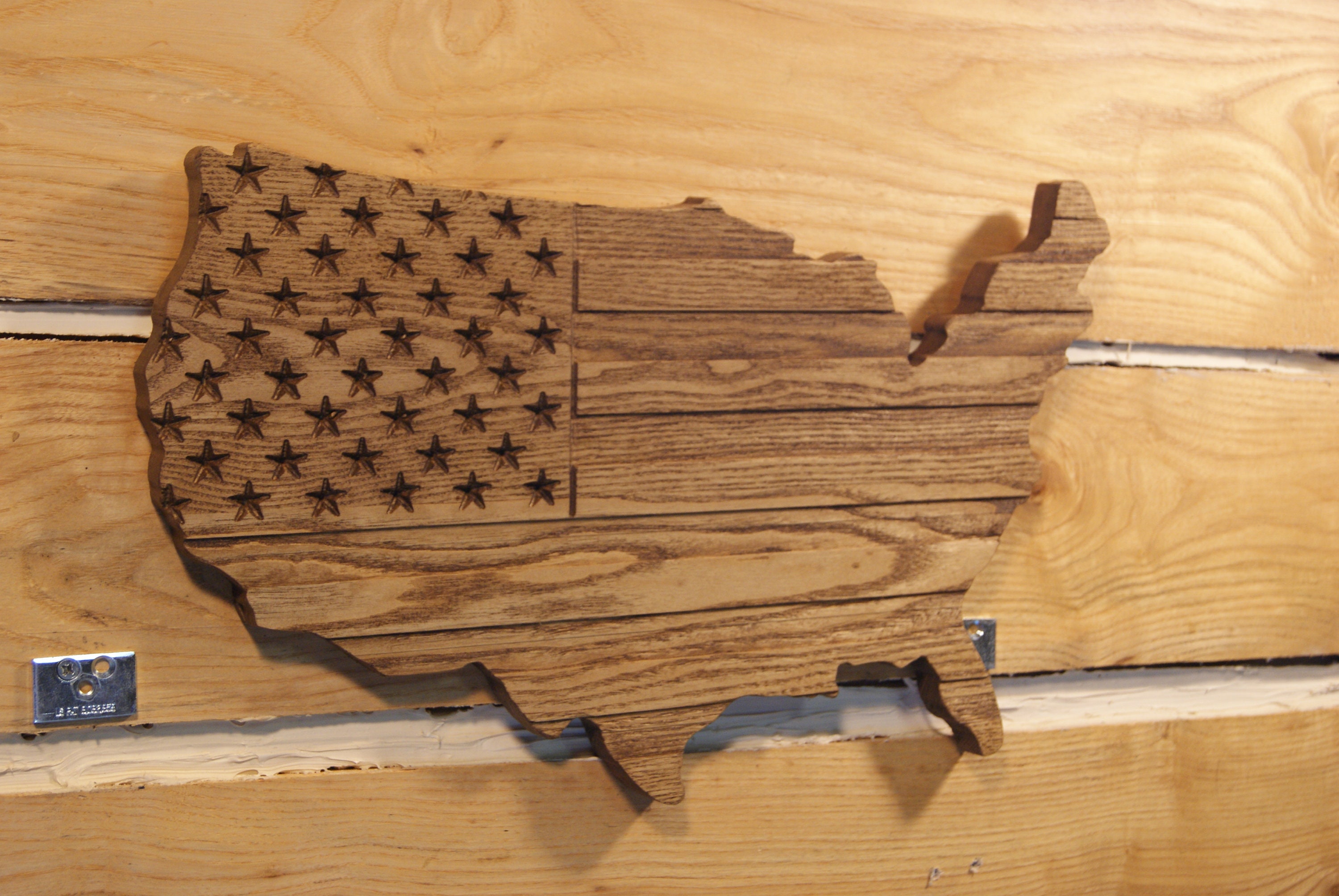 United States Outline American Flag American Flag On United | Etsy