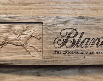 Laser Engraved and Carved Authentic Kentucky Bourbon Barrel Stave