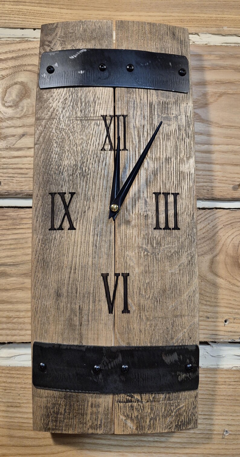 Stave Clock Kentucky Bourbon Barrel Stave Clock - Etsy