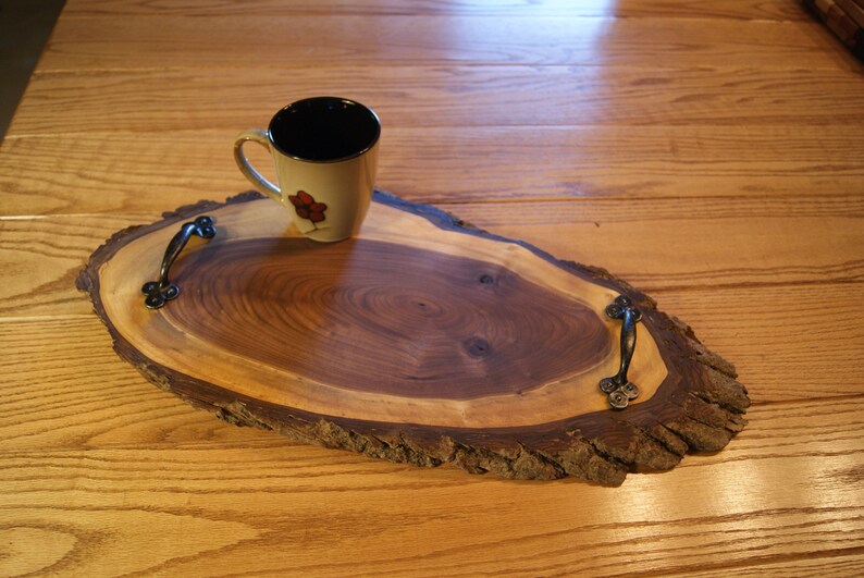 Walnut Live Edge Serving Tray Etsy