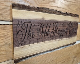 The Old Rugged Cross Engraved Live Edge Wall Hanging