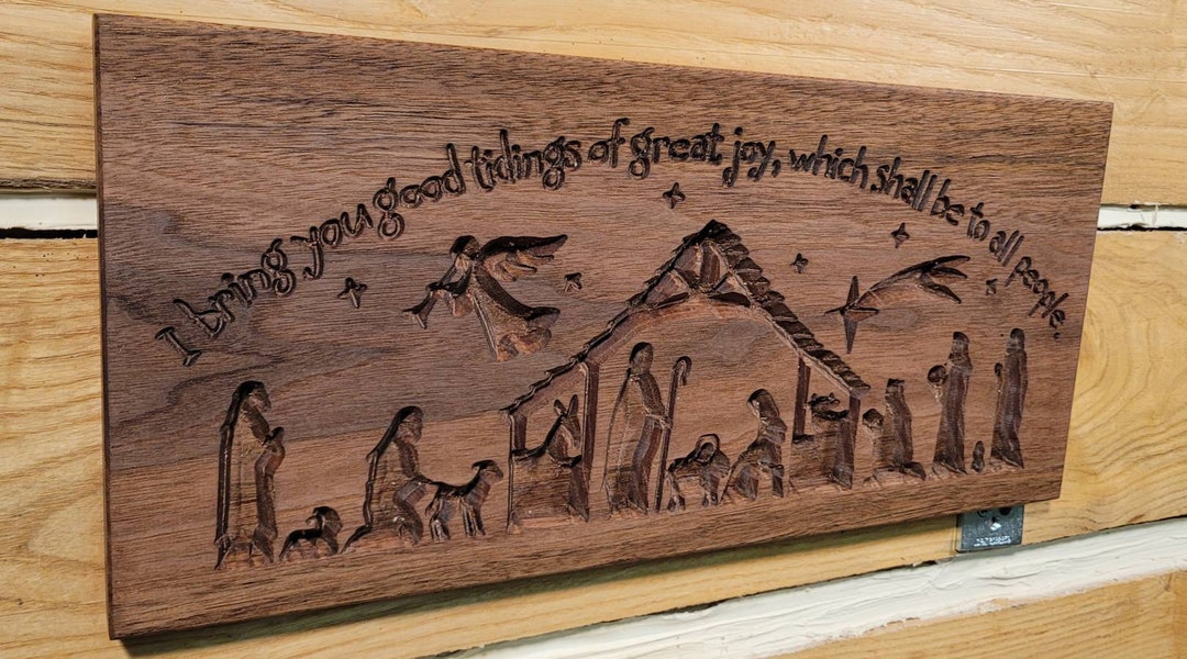 Wooden Nativity Wall Hanging Nativity Wall Sign Nativity Etsy