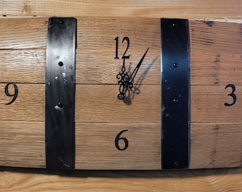 Bourbon Barrel Stave Clock: Kentucky Whiskey Barrel