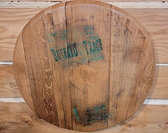 W.L. Weller Bourbon Barrel Head Tray with Optional Lazy Susan, or Wall Hanger