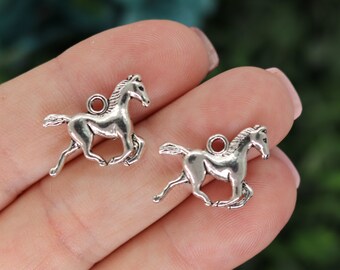 Horse Head Charm Sterling Pony 925 Silver Animal Ornament Trinket Equestrian Jewelry Bracelet Gift