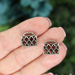 2 Purse Charms, Silver Tone Charms (B-79)