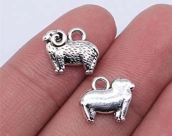 Vintage Rams Head Charm Estes Park Colorado Animal Jewelry for Charm Bracelets Sterling Silver Ram Head Charm or Pendant