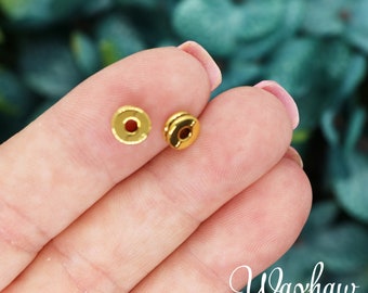25 Gold Tone Spacer Beads, Antique Gold Tone Spacers (Q-2)