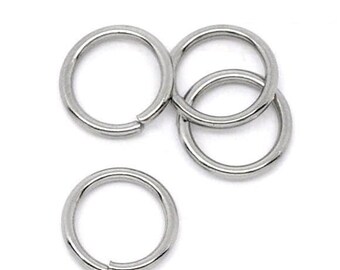 500 Silver Stainless Steel Jump Rings, 6mm Jump Rings Stainless Steel (U-182)