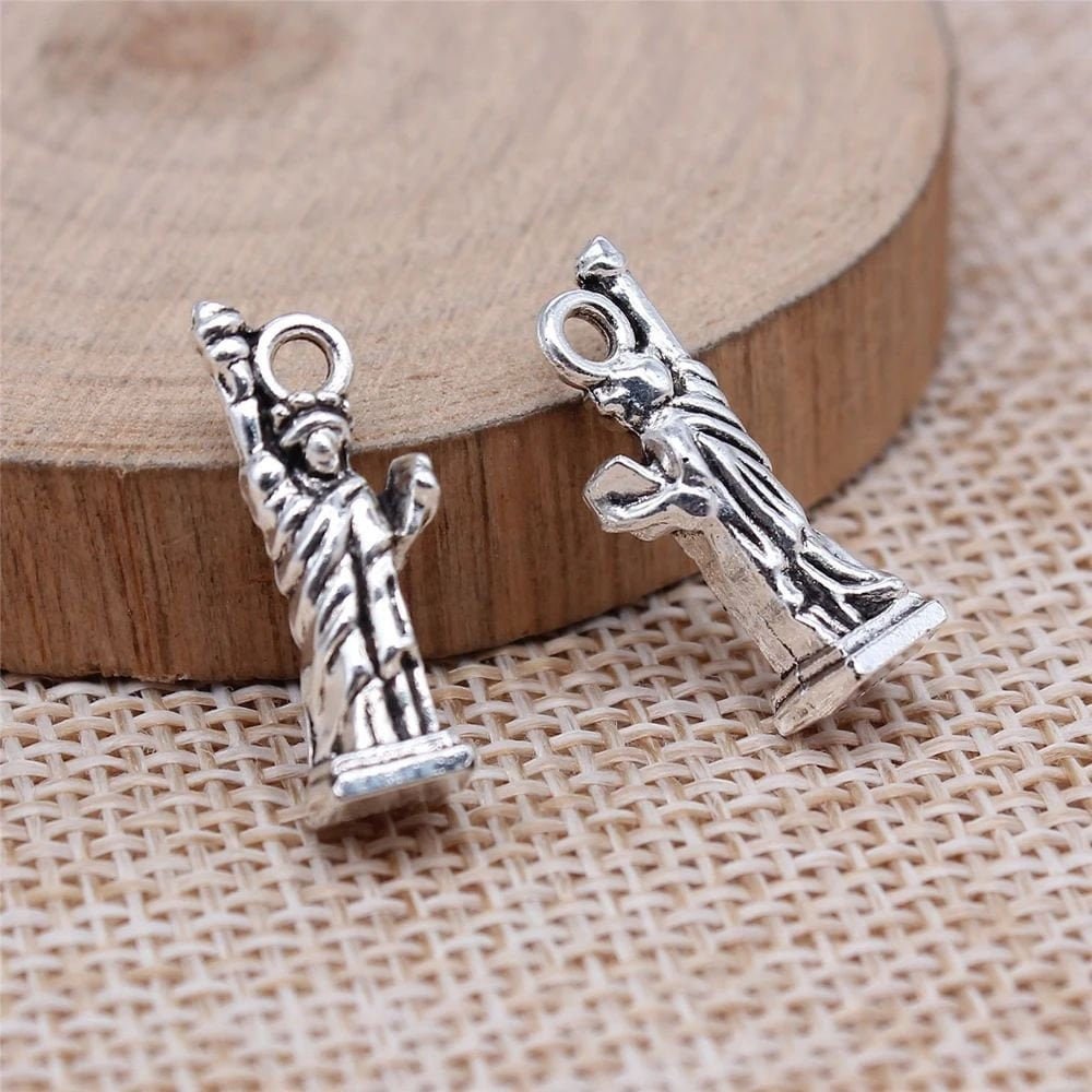 Sterling Silver Statue Of Liberty Charm – USA Love Bead For European Charm Bracelets
