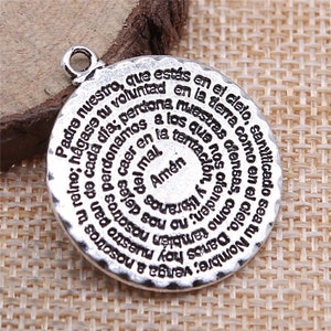 2 Silver Bible Verse Charms, 2 Sided, Silver Tone Charms (R-18)