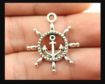 Sailing Rudder Charms 12mm Snap Pendant Necklace Set Drifting Bottle Charms Sailing Rudder Charms 12mm Snap Pendant Necklace Set Drifting Bottle Charms