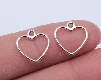 Small Open Heart Stainless Steel Clasp Clip on Charm 77H Its All About...You