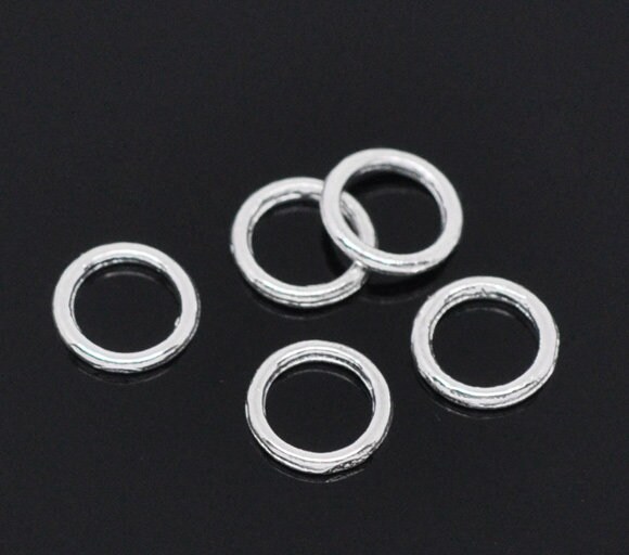 100/500 6mm Soldered Jump Rings High Quality Silver Plated Etsy