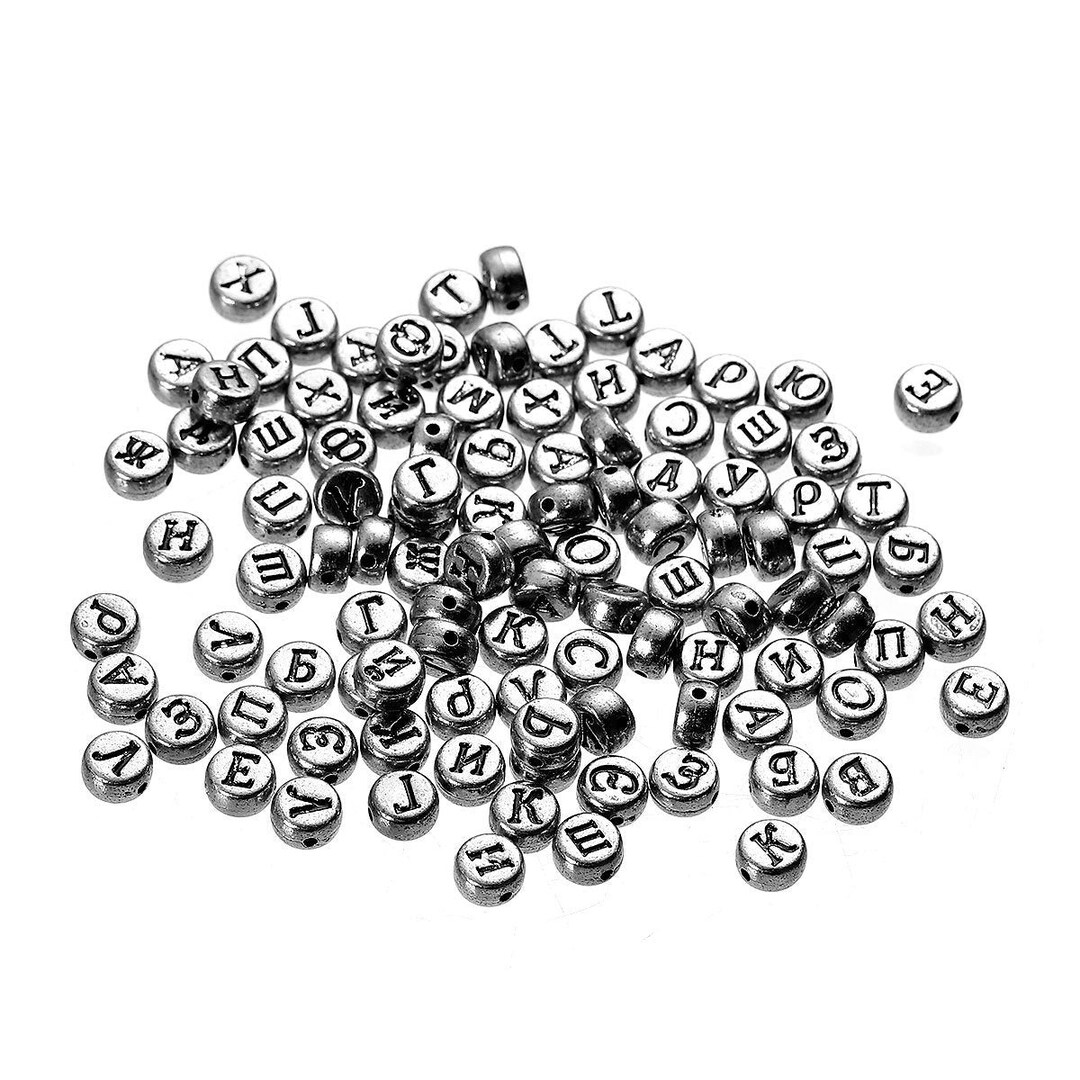 500 Mixed Silver Alphabet, Letter Beads, Alphabet Spacer Beads S-77 - Etsy