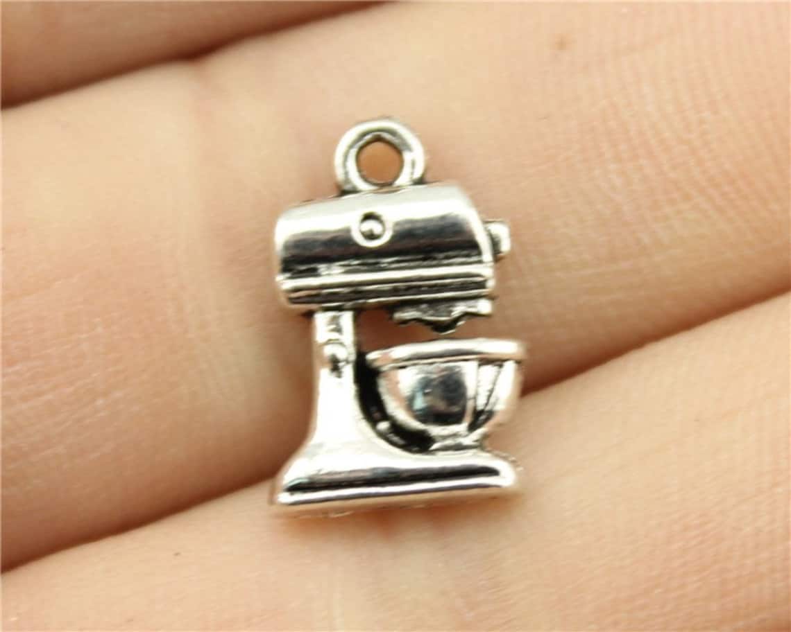8 Kitchen Mixer Charms Antique Silver Tone Charms F255 Etsy