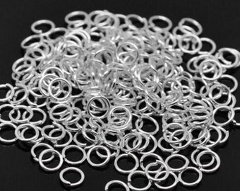 1000 Open Jump Rings, 5mm High Quality Silver Plated (T-59)