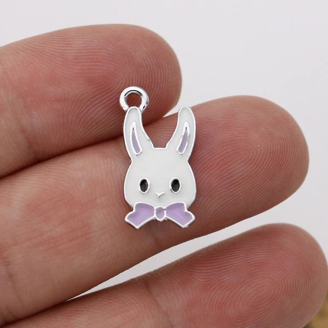 Wholesale SUNNYCLUE 1 Box DIY 6Pcs Easter Rabbit Charms Enamel Bunny Charms Beaded  Bracelets Making Kit Carrot Charm Planet Moon Crescent Charm Round Glass  Beads Faceted Bead for Jewelry Making Beading Kits 