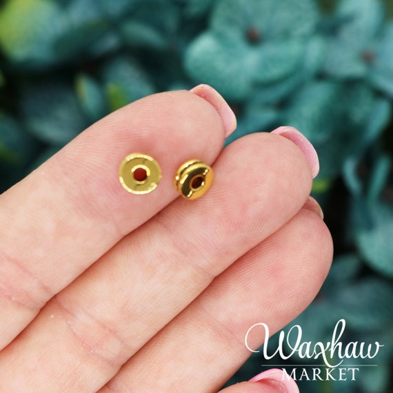 25 Gold Tone Spacer Beads Antique Gold Tone Spacers Q2 Etsy