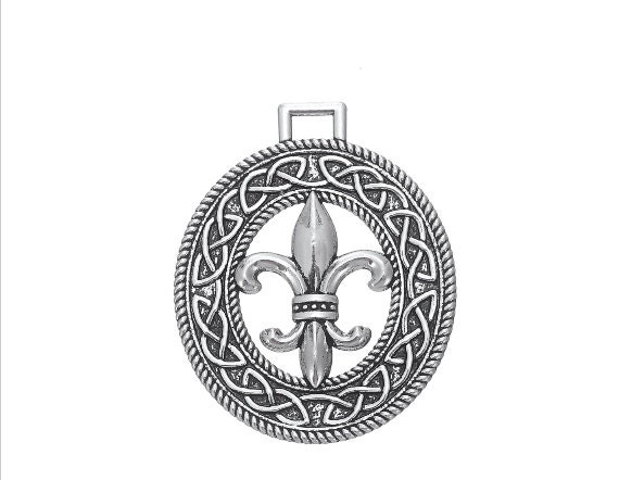 8pcs Antique silver plated Fleur-de-lis charm pendant T0201 8pcs Antique silver plated Fleur-de-lis charm pendant T0201