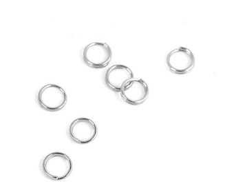 500 Double Split Loop Jump Rings, 5mm Stainless Steel Jump Rings  (S-92)