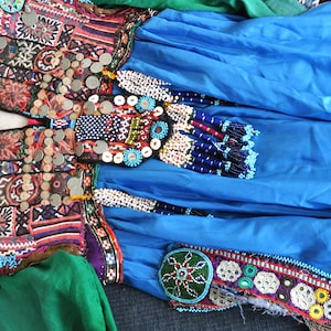 Traditional Afghan Kuchi nomad ceremonial dress with stunning embroidery