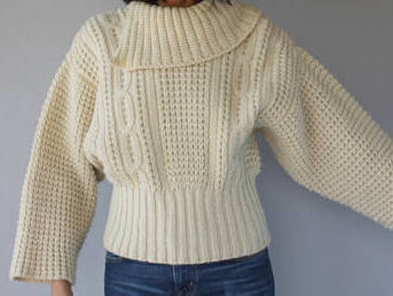 Perfect cosy knit Aran wool jumper/ sweater