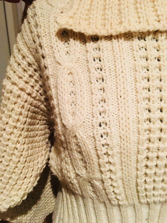 Perfect cosy knit Aran wool jumper/ sweater - image 2