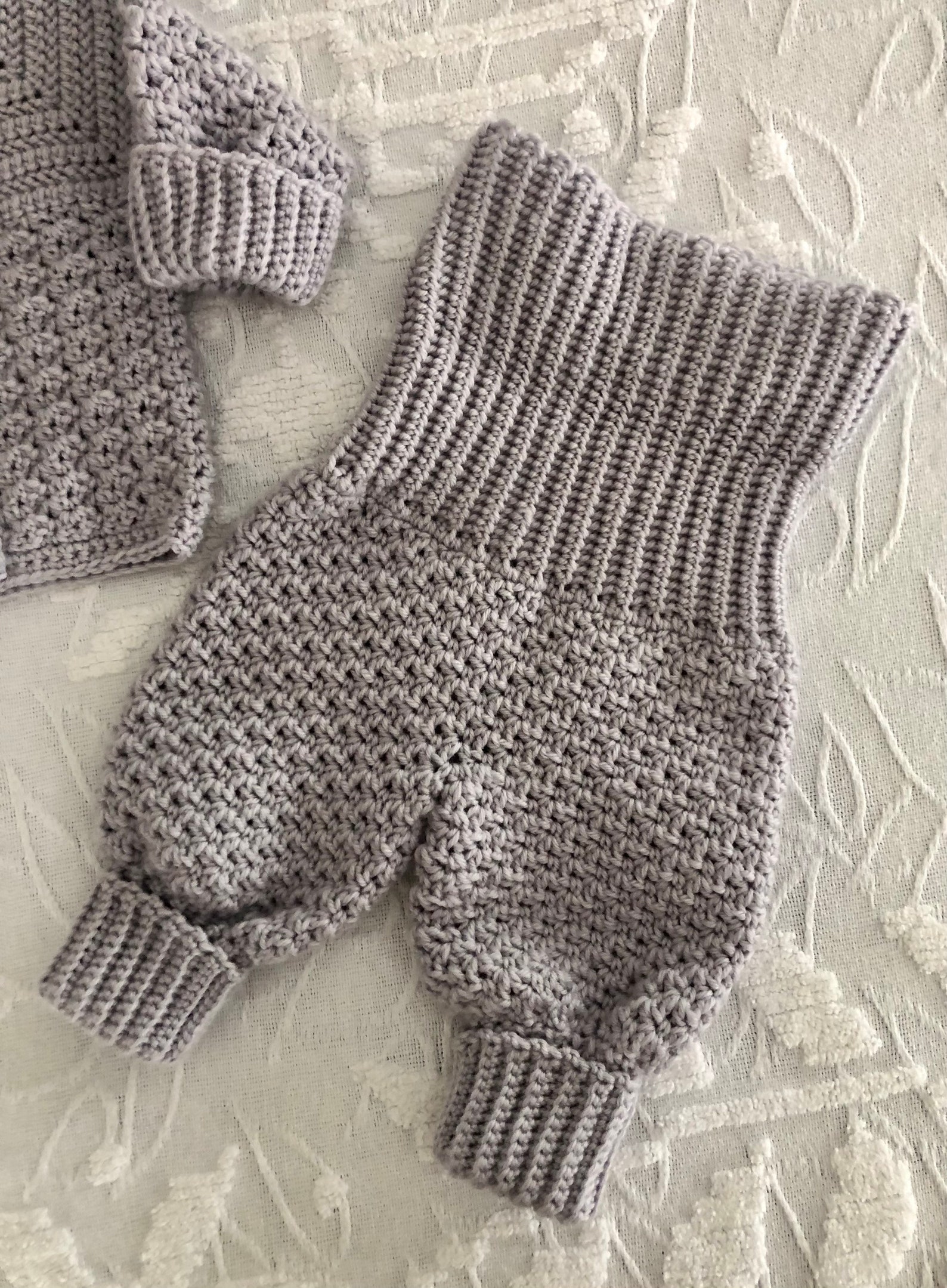 Hand Crochet Merino Wool Baby Sweater/pants/hat Setbaby Gift Etsy
