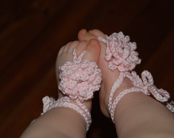 Pattern,Crochet Barefoot Baby Sandals Pattern,instant download