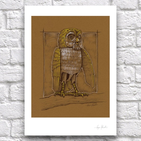 Bubo Owl Clash of Titans Graphic · Creative Fabrica