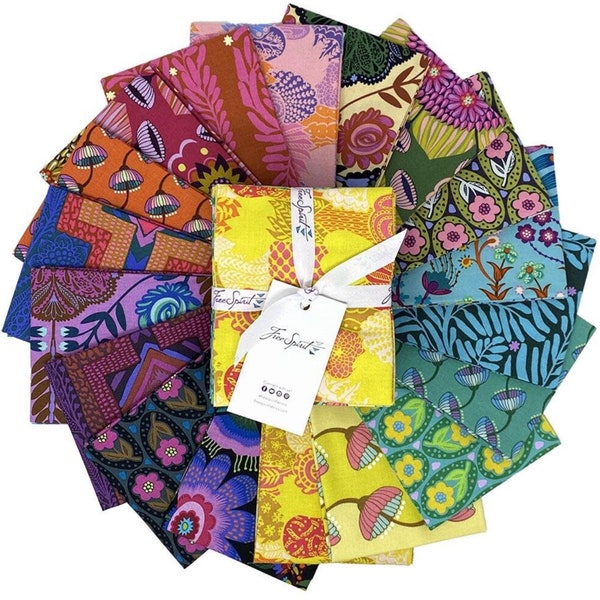 FQ Brave Bundle by Anna Maria Horner for FreeSpirit Fabrics, full collection, 18 pieces Hand Cut Fat Quarters