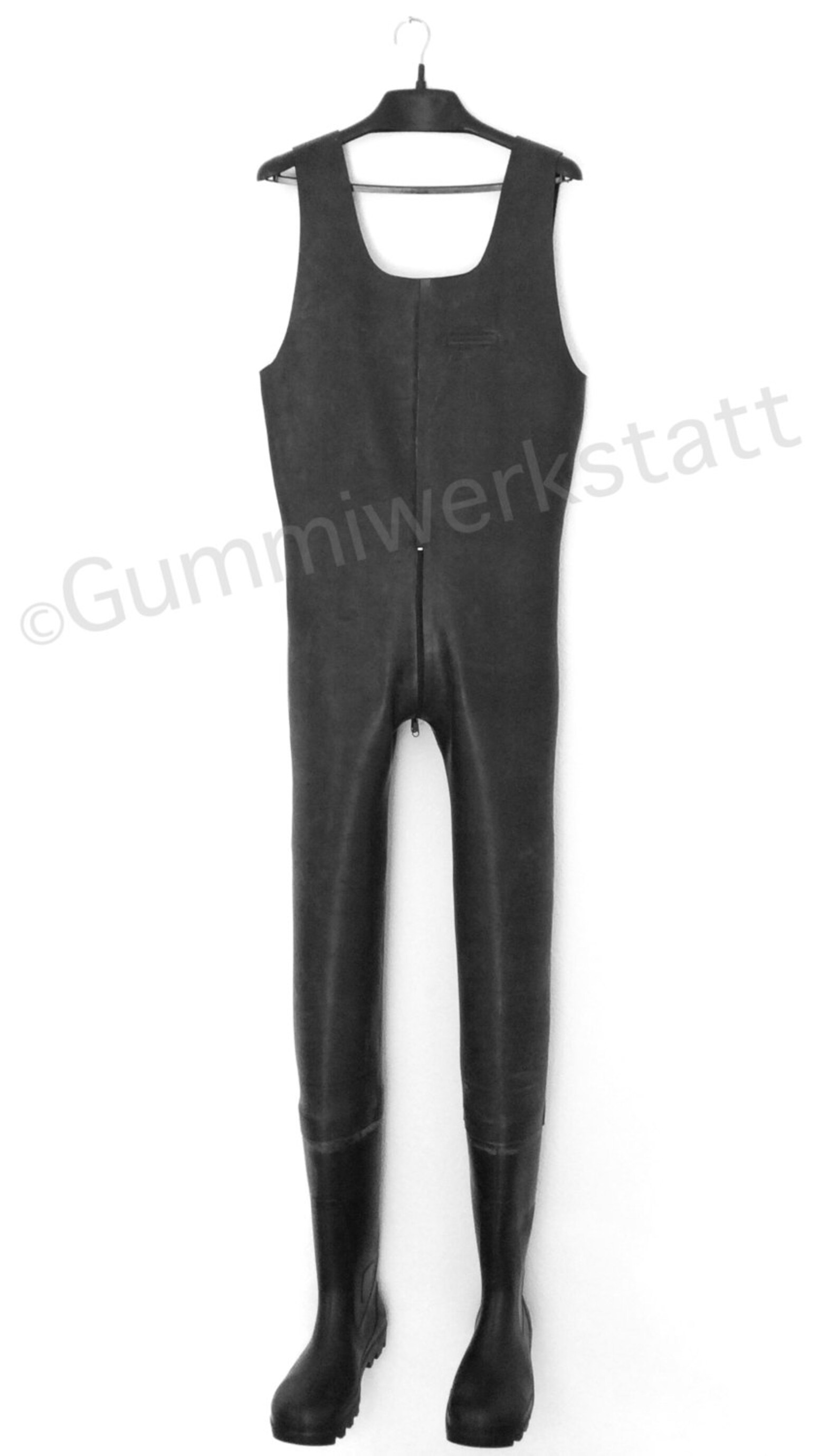 Dungarees Chest waders 15 mm extra heavy rubber with attached Etsy
