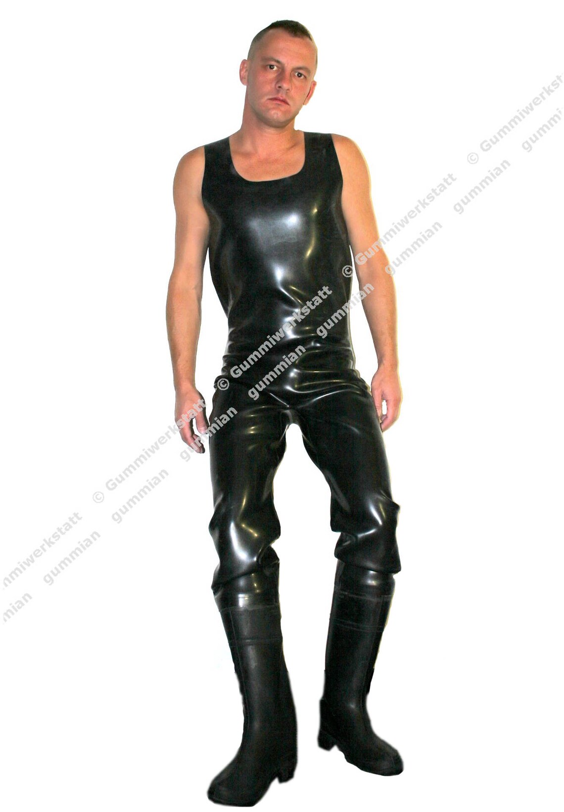 Dungarees Chest waders 15 mm extra heavy rubber with attached Etsy